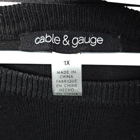 CABLE & GAUGE Women's 3/4 Sleeve Blouse Sz 1X - Picture 4 of 5